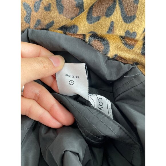 NWT Pamela McCoy Collection Reversible Quilted Faux Fur Leopard Print Jacket L - Picture 3 of 10
